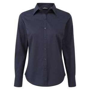 Premier Womens/Ladies Long-Sleeved Shirt / Navy